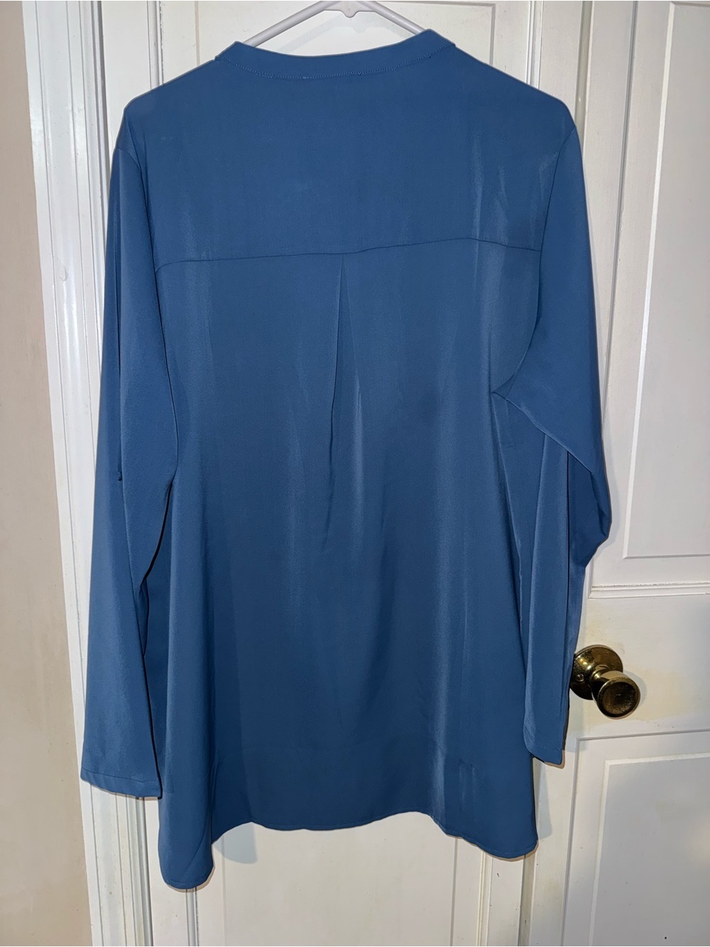 Fornex Deep Teal 3/4 Zip-Front Blouse Shirt. Dress up or down. NEW WITH TAGS. - Picture 4 of 9